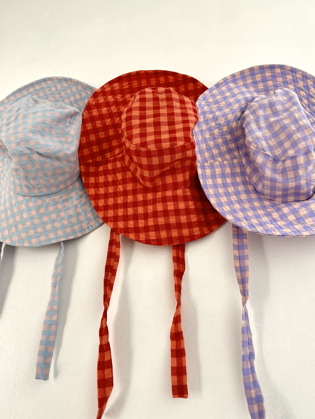 GINGHAM SUN HATS