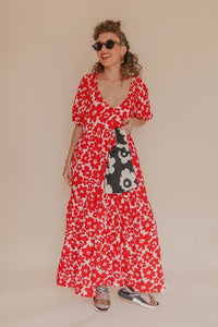 POPPY PUFF-SLEEVE DRESS