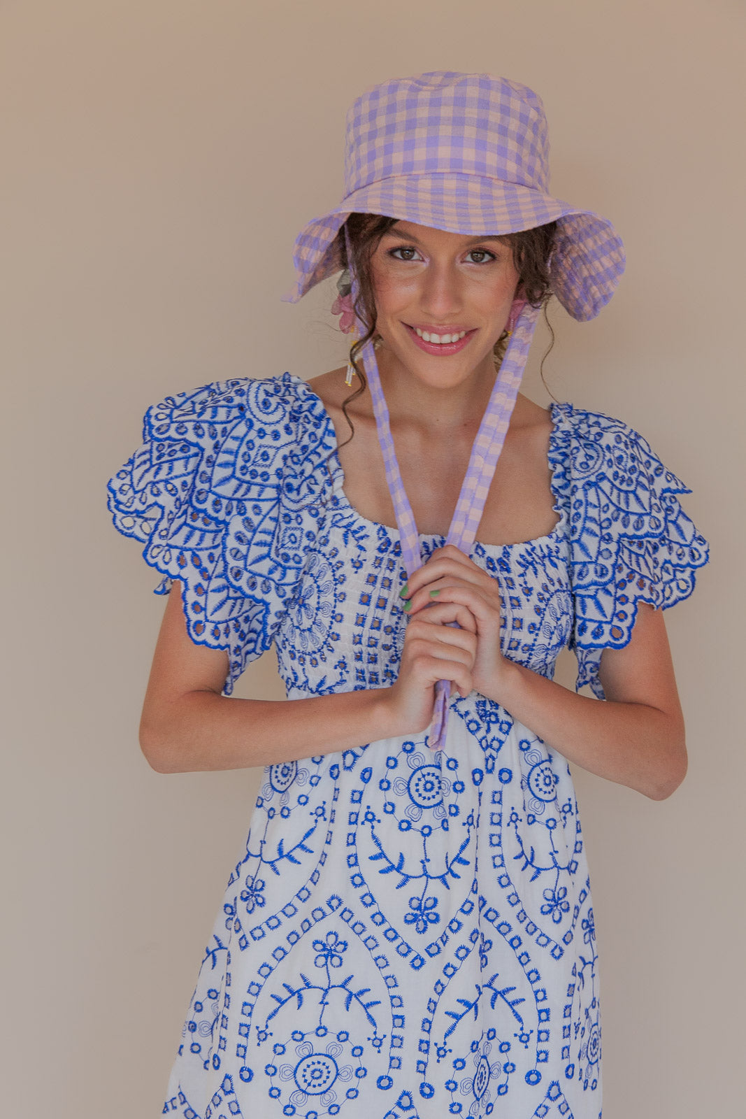 GINGHAM SUN HATS