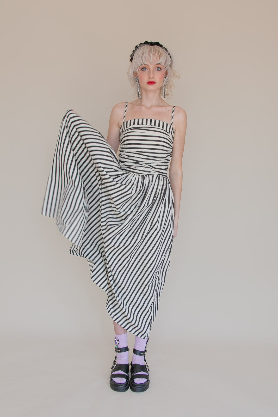 SEERSUCKER STRIPE DRESS