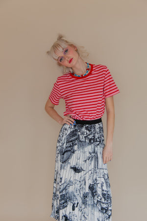 SEASCAPE PLEATED SKIRT