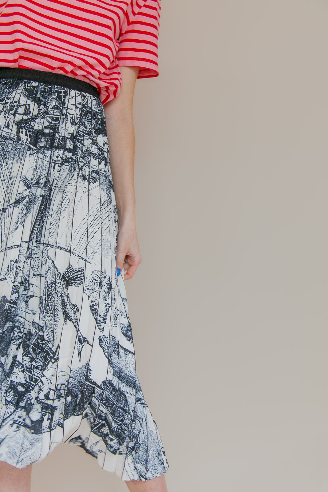 SEASCAPE PLEATED SKIRT