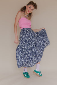 INK BRODERIE MIDI SKIRT