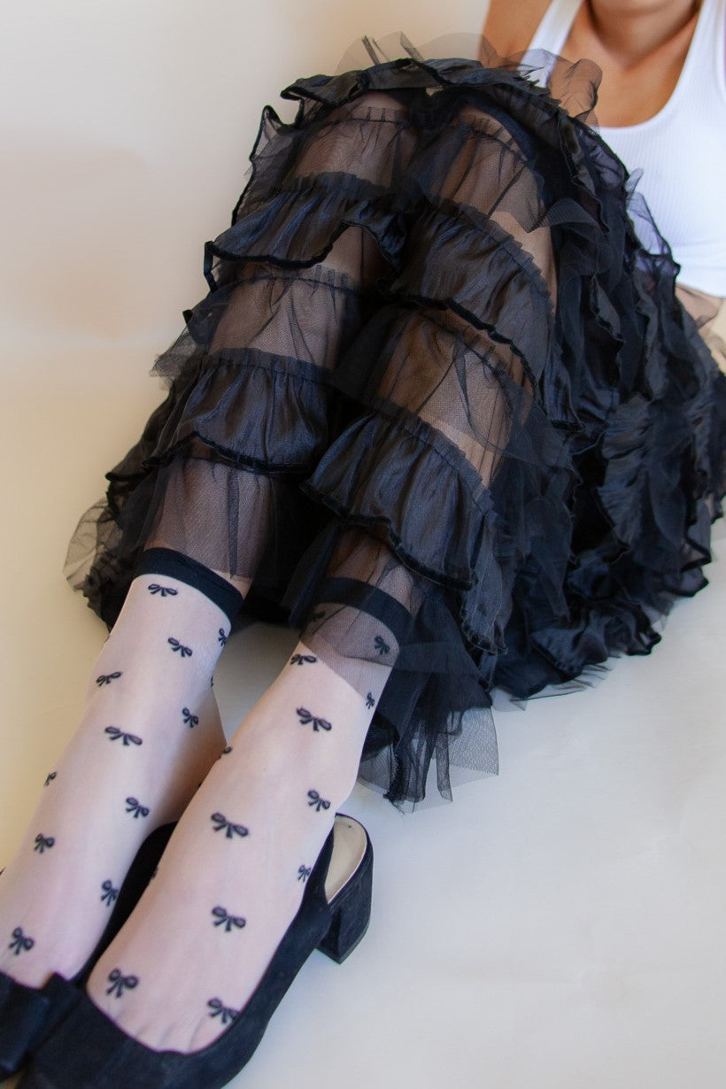 OLIVIA TULLE SKIRT - BLACK