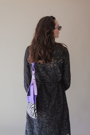 BLACK BRODERIE SHIRT DRESS