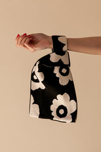 MINI KNIT TOTE - GRAPHIC DAISY