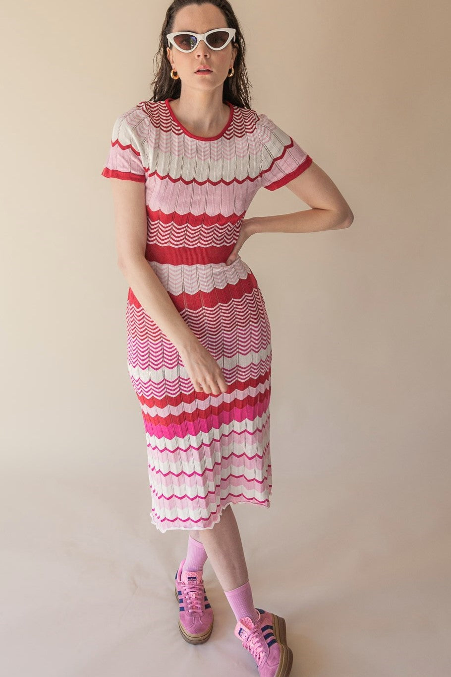 KNIT CHEVRON DRESS