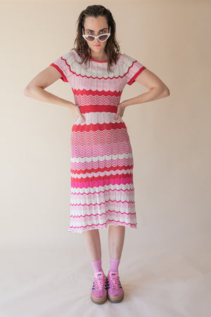 KNIT CHEVRON DRESS