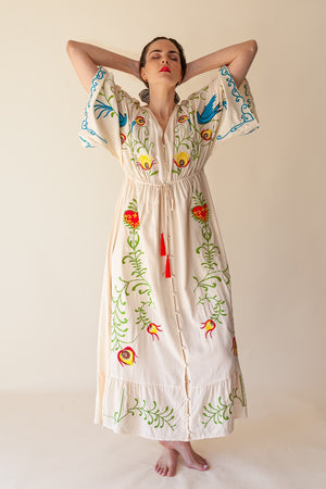 MAXI EMBROIDERED DRESS