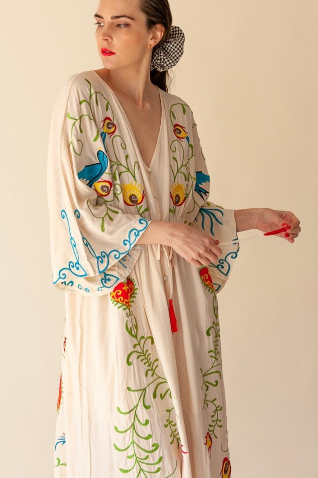 MAXI EMBROIDERED DRESS