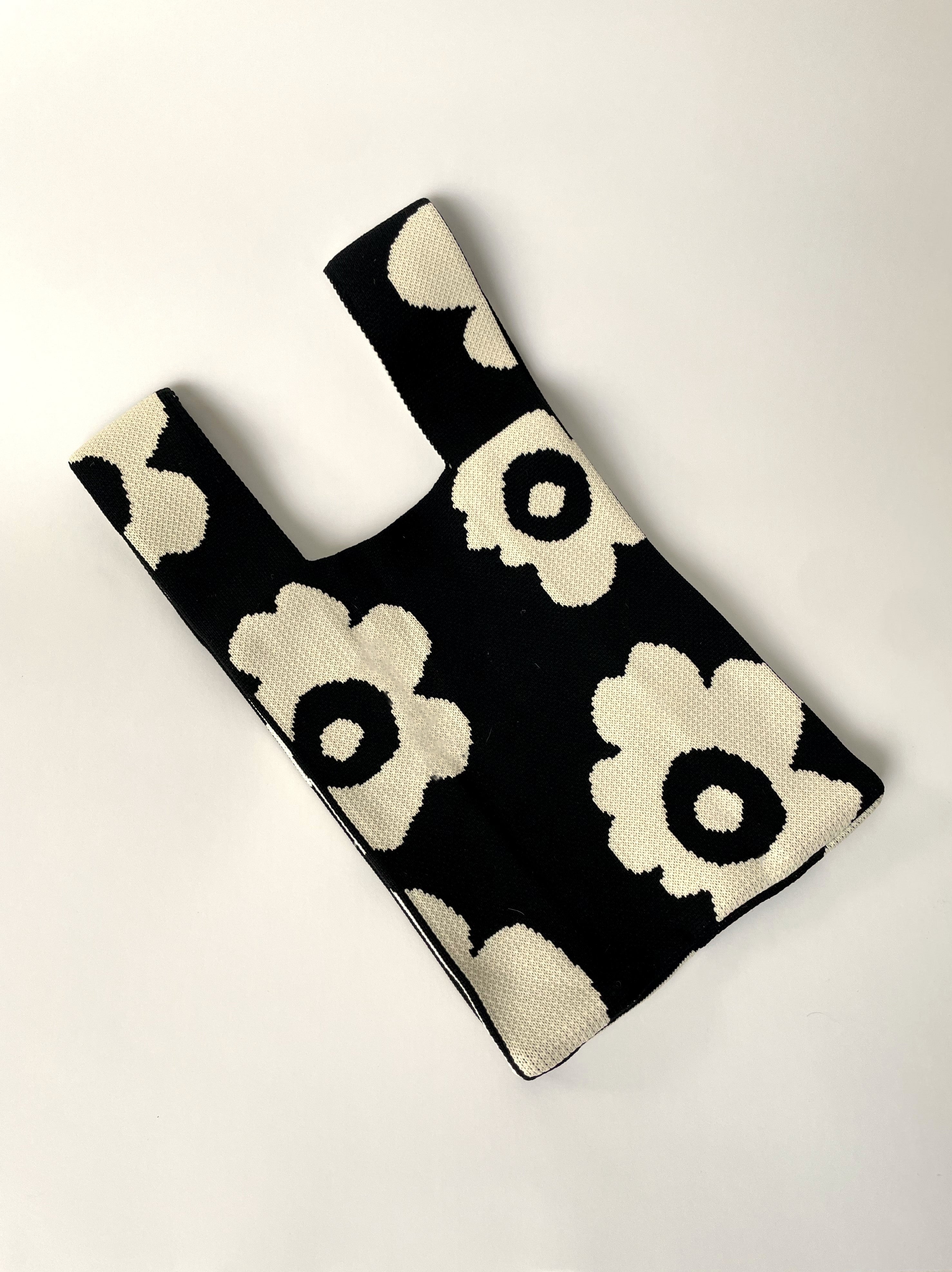 MINI KNIT TOTE - GRAPHIC DAISY