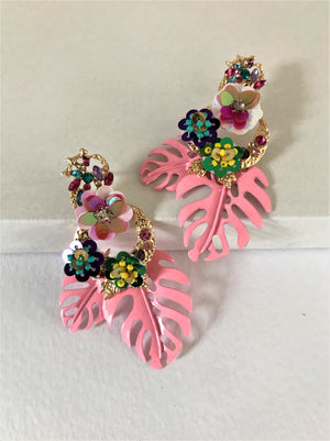 THE TROPICANA EARRINGS - PINK