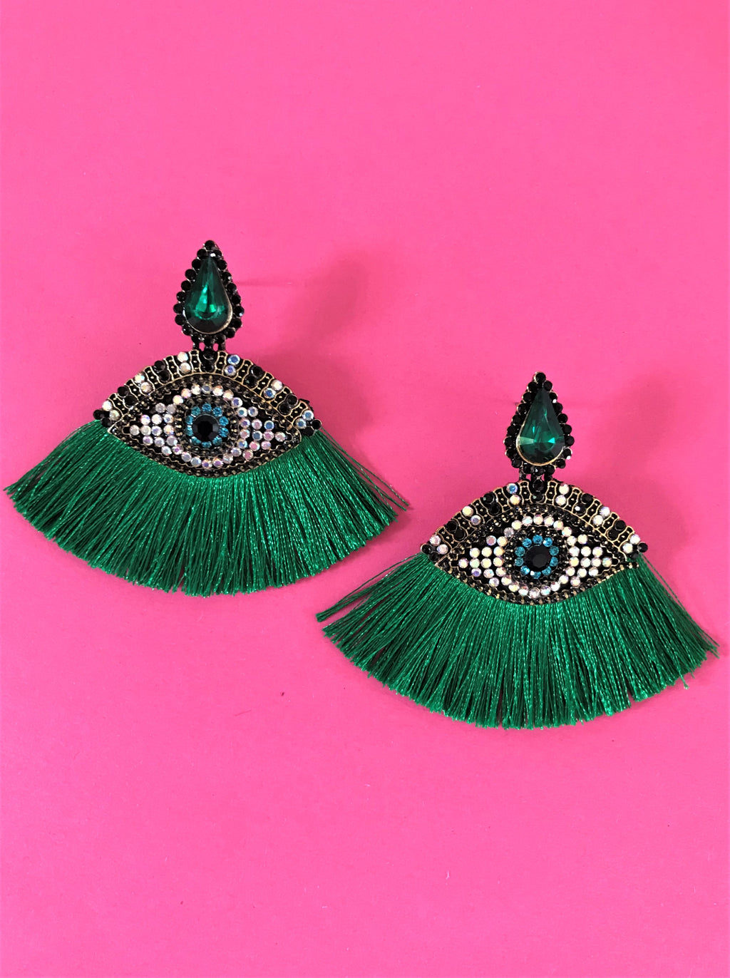 THE ATHENA EARRINGS - EMERALD