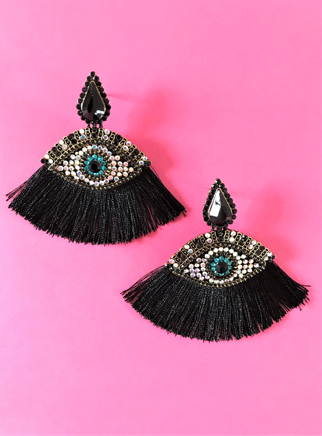 THE ATHENA EARRINGS - BLACK