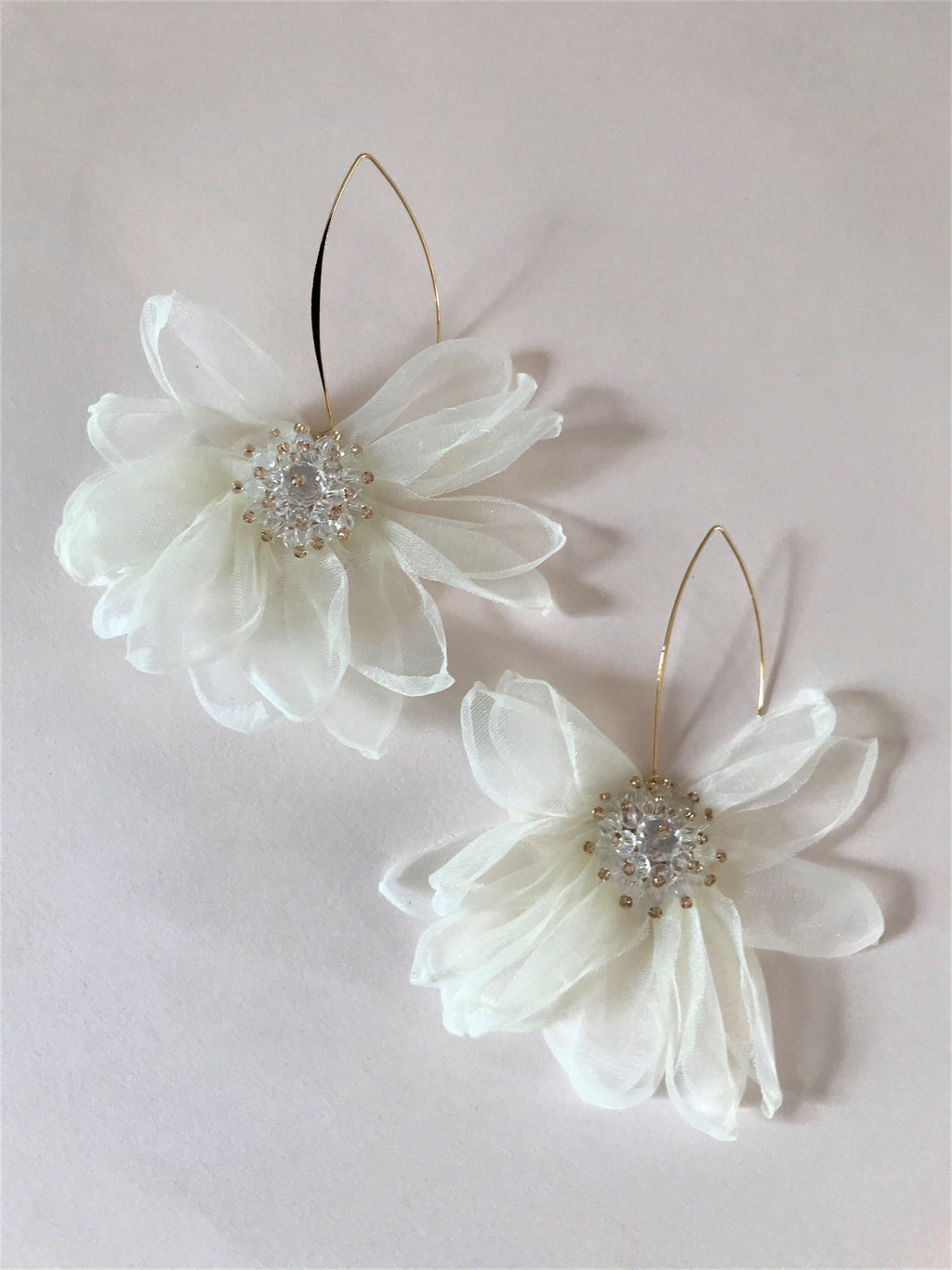 THE TALI FLOWER EARRINGS - WHITE